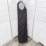 Kathie Lee Collection Vintage 90s Y2K Kathie Lee Floral Sleeveless Shift Maxi Dress Black Pink Medium Photo 2