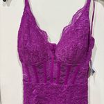 MORGAN AND CO. Women's Juniors Long Lace Corset Prom Dress Magenta Size 3 Purple Photo 7