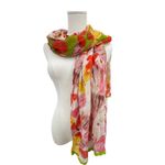 Ann Taylor  LOFT scarf floral crochet embroidered sequins boho cottage Photo 4