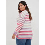 Torrid  Pastel Pink Purple Striped Soft Knit Button Up Cardigan Sweater Size 4X‎ Photo 1