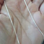 Sterling Silver New 925  .8mm 20" Box Chain Photo 3
