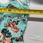 Hot Topic Aqua floral halter fit and flare bustier dress 50s pin up backless M Photo 12