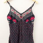 Solitaire  x ANTHROPOLOGIE | Boho Patterned Spaghetti Strap Dress Floral | Large Photo 1