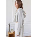 Urban Outfitters OU Out From Under Koa Open-Front Hoodie Sweatshirt Small Gray Cropped Loungewear Photo 14