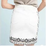 Pilcro and the Letterpress Pilcro Anthropologie jean embroidered skirt sz 00 petite Photo 1