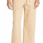 Vince High Rise Linen Cotton Crop Pants In Ginseng Khaki Tan Size 4 Photo 0