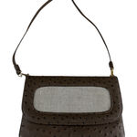 VTG ostrich leather Elegant Brown Shoulder Bag Photo 0