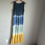 Faherty  Sapphira Colorblock Tie Dye Maxi Dress - Blue Photo 3