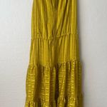 Ted Baker Eymilia Jacquard Halterneck Midi Dress US 10 Yellow Photo 5