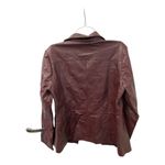 NEW Studio D&Co Moto Lambskin Leather Jacket M Maroon Full Zip Biker Outdoor Size M Photo 4