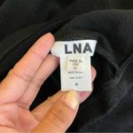 LNA  Black Long Sleeve Open Back Sweater Photo 6