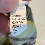 Gap  Plaid Blanket Scarf Wrap w/ Fringe Gray Neon Green 84” by 24” Acrylic Unisex Photo 4