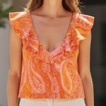 ZARA  Women's Jacquard Ruffled Top Photo 0