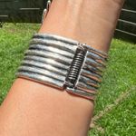 ZARA Silver Zinc Metal Trinny Tiffany Style Zinc Steel Bracelet Cuff Photo 3