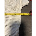 Oleg Cassini Vtg Y2K Knit Crochet Full Zip Lg Hoodie Cover‎ Up White Boho Beach  Photo 5