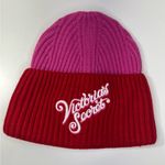 PINK - Victoria's Secret Victoria’s Secret Knit Logo Colorblock Beanie Hat Photo 2