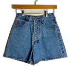 Bongo Vintage button fly denim jean shorts big logo on back size 3 Photo 0