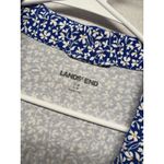 Lands' End  Rayon Pajama Set Large Petite Blue Floral Long Sleeve Top & Pants Photo 1