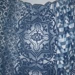 Hot Kiss  M Blue China Crop Peasant Top Photo 5