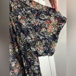 Pinky Navy Blue Lace Floral Print Stretchy Flare WaterfallCardigan Size One Size Photo 9