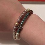 Women’s Stretchy Spiral Bracelet Faux Pearl Beaded / Rhinestone Multi Color Photo 0