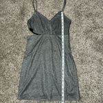 Lulus  Forever a Diva Shiny Silver Metallic Lurex Cutout Mini Dress Small NWT Photo 8