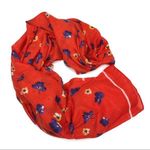 Old Navy 3/$30  | Bright Red Floral Polyester Scarf Photo 0