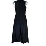 Halogen petite black aleeveless collared Jumpsuit Crop Capri XSP Photo 2