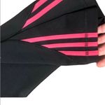 Adidas black cropped leggings classic stripes work out wear athletic apparel Gym Photo 4