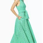 Lilly Pulitzer Chrisella Eyelet Embroidered Midi Belted Shirt Dress Green Size 0 Photo 12