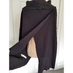 Free People  Juicy Long Sleeve Black Waffle Knit Cowl Neck Size XS Photo 4