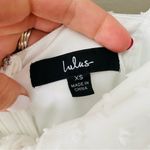 Lulus Only Lovers Swiss Dot Short Cape Sleeve Midi Dress White Sz XS Photo 5