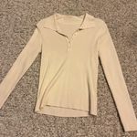 SheIn Cream Collared Button Knit Longsleeve Photo 0