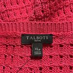 Talbots Sweater Sz XLP Open Knit Woven Cotton/Lyocell Side Slit Closet Staple Photo 4
