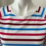 Spanx  Swim Shirt Ocean Stripe Hibiscus Long Sleeve Top Women’s Size M Photo 3