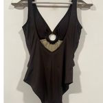 Tommy Bahama Women’s  one Piece Swimsuit 6 Brown Photo 4