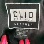 Clio Petites brand leather Moto style jacket Black Size undefined Photo 5