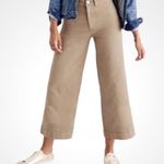 Madewell  Emmett olive green wide leg crop pants Photo 1