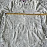 Love by Design  Women’s Button up Tunic sheer top in white size Medium Photo 2