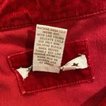 AMI Red Corduroy Jean Jacket Shacket Snap Up Size Large Photo 5