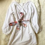 Eshakti  White Embroidered Belt Dress Photo 0