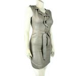 Classiques Entier  Brown Fitted Ruffle Front Dress Photo 3