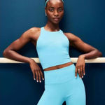 Athleta New S Purpose Crop Bra Aqua Blue Small Cups D-DD Photo 0