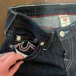 True Religion WLHJ58FE2 Americana Chain Dark Rinse Capri Jeans $209 EUC 28 Photo 7
