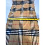 100% Cashmere Tartan Plaid Scarf Made in Scotland Tan Photo 4