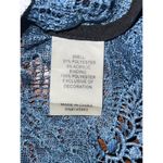 Chelsea And Walker Jacket Women 4 Blue Crochet Lace Mario Denim Jacket Preppy Photo 8
