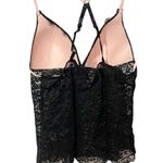 secret treasures  Size Large Black Lace Pink Padded Lingerie Pajama Night NEW Photo 4