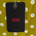 Levi's  Womens Embry Tie Blouse, Sweet Daisy Split Pea, Size Medium, NWT Photo 6