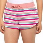 The North Face Class V Pink Multi Stripe Mini Shorts Size Large Photo 1