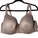 Cacique  Modern Lace Lightly Lined Underwire BRA 44DD Beige/Pale Pink Lane Bryant Photo 0